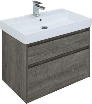 Мебель для ванной Aquanet Nova Lite 75 дуб рошелье (2 ящика) 00242904 — фото 12, Комплекты мебели для ванной