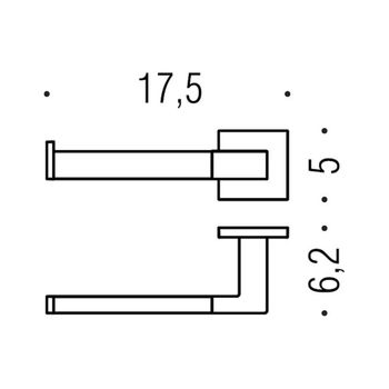 Держатель туалетной бумаги COLOMBO DESIGN BASICQ B3708SX.NM без крышки Левый цвет черный матовый — фото 1, Держатели туалетной бумаги