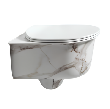 Унитаз Artceram CHIC подвесной безободковый цвет calacatta CHV001 94 00 — фото 3, Подвесные унитазы