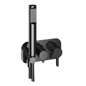 Смеситель для душа встраиваемый Webert Coral CO860512560, черный — фото 1, Смеситель для душа