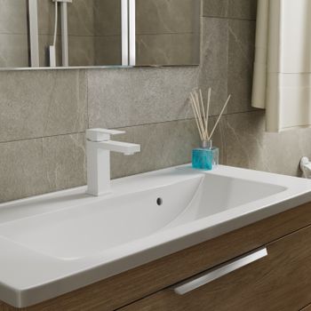 Смеситель для раковины D&K Bayern.Liszt DA1512108, белый — фото 1, Смесители для раковины