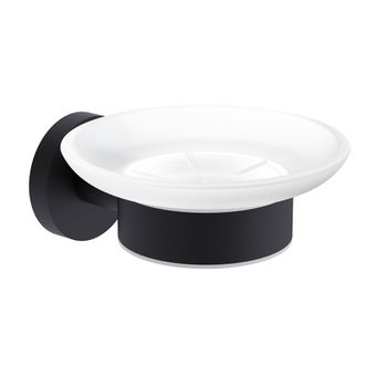 AQM7211MB Trento Мыльница латунь/матовое стекло, черный матовый — фото 1, Мыльницы