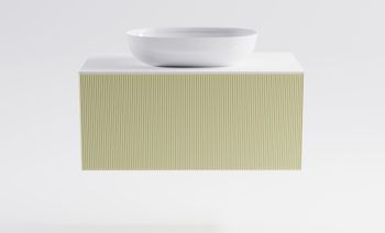 Товар: Тумба М-40 90см 1ящ цв RAL1013 мат./волна, раковина Атрия бел гл., столешница Solid бел гл. 4631177713637 - фото 2 Тумба М-40 90см 1ящ цв RAL1013 мат./волна, раковина Атрия бел гл., столешница Solid бел гл. 4631177713637 — фото 2, Тумбы с раковиной