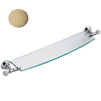 Полка стеклянная Webert Karenina KA500701065, бронза — фото 1, Полки для ванной и душа