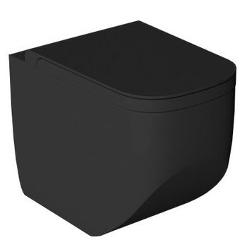 Унитаз HATRIA NEXT A0Y3AY02 напольный безободковый слив универсальный цвет черный матовый — фото 1, Напольные унитазы