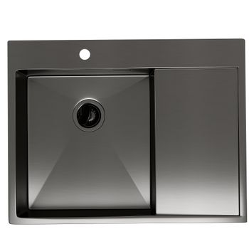 Кухонная мойка Reflexion Iseo RX2265BL оружейная сталь — фото 332, Кухонные мойки