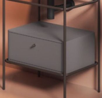 Ящик выдвижной деревянный Artceram Fuori Scala для металлической консоли цвет musk ACM039 58 — фото 1, Мебель для ванной