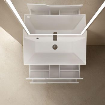 Товар: AQM900380WH "S3" тумба под умывальник подвесная 80 см., цвет белый глянец. - фото 3 AQM900380WH "S3" тумба под умывальник подвесная 80 см., цвет белый глянец. — фото 3, Тумбы под раковину