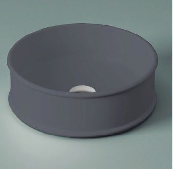 Раковина Artceram Atelier накладная без отверстий цвет Blue denim ATL001 37 00 — фото 1, Раковины накладные