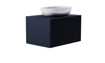 Тумба М-40 80см 1ящ RAL7024 мат./волна, раковина Атрия бел гл, столешница Solid в цвете 4631177714801 — фото 3, Тумбы с раковиной