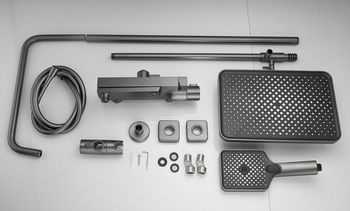 Душевая система BELZ B24672-3, оружейная сталь — фото 4, Душевые системы