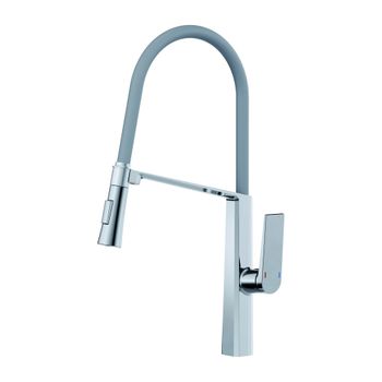 Смеситель для кухни с гибким изливом и режимом душ Haiba HB73827, хром — фото 1, Смесители для кухни