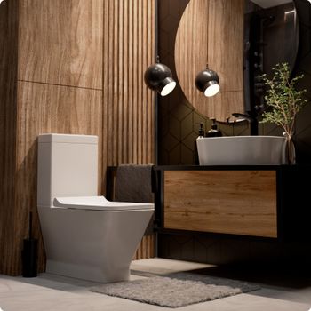 AQM1005PRO Унитаз напольный Rimless c сиденьем SoftClose, горизонтальный выпуск. 620x345x415мм — фото 10, Напольные унитазы