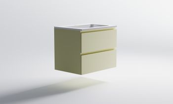 Нижний шкаф Альфа 70 с 2 ящиками бежевый (RAL1013 матовый) + Раковина "Альфа 70" 03060004ral1013+04010006 — фото 4, Тумбы с раковиной