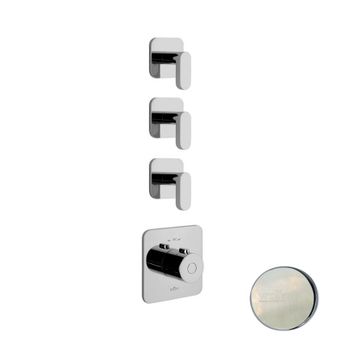 Смеситель для душа встраиваемый с термостатом Webert Living LV971502345, никель — фото 1, Смеситель для душа