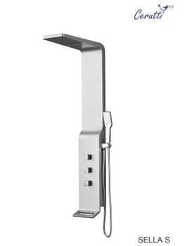 Панель SELLA S душевая из нержавеющей стали Cerutti SPA CT8990, цвет серебро — фото 1, Душевые панели
