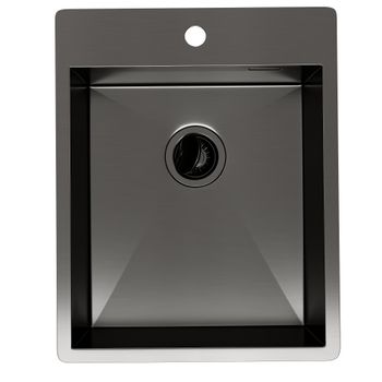 Кухонная мойка Reflexion Iseo RX2265BL оружейная сталь — фото 207, Кухонные мойки