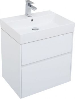 Тумба с раковиной Aquanet Бруклин 60 белый 00212596 — фото 1, Тумбы с раковиной