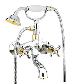 Смеситель для ванны Fiore MARGOT SKY (SWAROVSKI®) 01CO0600, хром/золото — фото 1, Смеситель для ванны