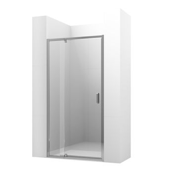 Дверь в нишу Ambassador Elysium 111021103KX (90х200) хром,стекло прозрачное,распашная,1 место — фото 1, Душевые двери в нишу