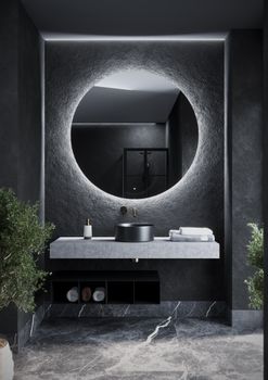 Зеркало для ванной комнаты SANCOS Sfera D1200 c фоновой подсветкой, арт. SF1200 — фото 3, Зеркала в ванную комнату