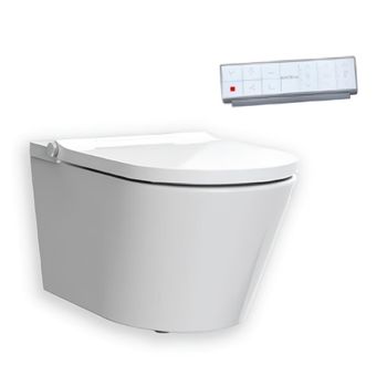 Унитаз HATRIA H-SMART Y9D301 подвесной безободковый с крышкой-биде цвет белый — фото 1, Подвесные унитазы