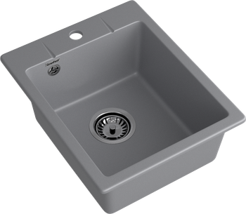 GRANFEST Мойка URBAN 240 1-чаша 400*490мм темно-серый арт.GF-UR- 240 темно-серый — фото 1, Кухонные мойки