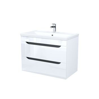 Тумба с умывальником, подвесная, 80 см, белый, Ray, IDDIS, (RAY80W0i95K) — фото 2, Тумбы с раковиной