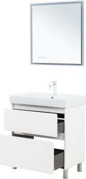 Тумба с раковиной Aquanet Nova Lite 2.0 75 напольная цв. белый глянец 00348195 — фото 6, Тумбы с раковиной