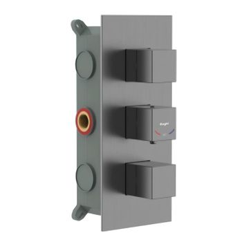 Смеситель для душа термостат душа Raglo R02.263.09, графит — фото 1, Смеситель для душа