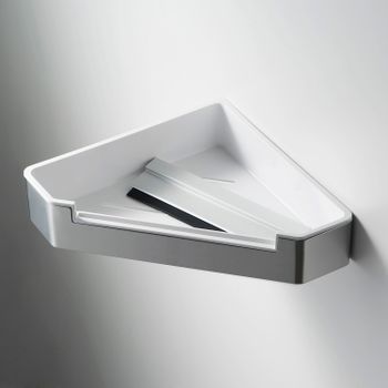 AQ4976CR угловая полка для душа со стеклоочистителем — фото 1, Полки для ванной и душа