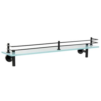 Товар: FORTIS Полка c галереей L58 см, матовое стекло/черный матовый 31767 - фото 2 FORTIS Полка c галереей L58 см, матовое стекло/черный матовый 31767 — фото 2, Полки для ванной и душа