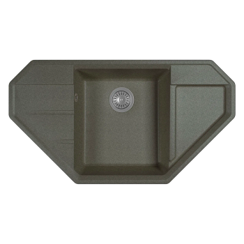 Мойка "Крона" 910, черный СМс 29.040.D0910.407 — фото 1, Кухонные мойки