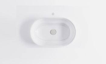 Тумба Шарм 90см 1ящ белый матовый, раковина Шарм бел глянец и столешницей Solid бел матовый 4631177715112 — фото 6, Тумбы с раковиной