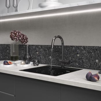 Кухонная мойка Reflexion Iseo RX2265BL оружейная сталь — фото 262, Кухонные мойки