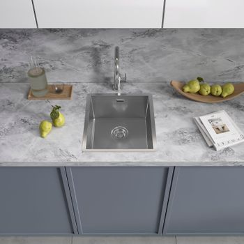 Кухонная мойка Reflexion Iseo RX2265BL оружейная сталь — фото 88, Кухонные мойки