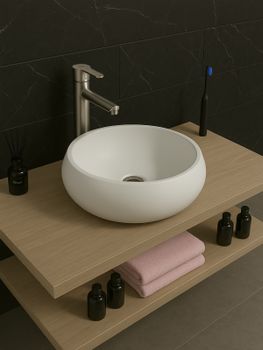 BOND Smart B63-2700 Смеситель однорычажный высокий без донного клапана для накладной раковины — фото 12, Смесители для раковины