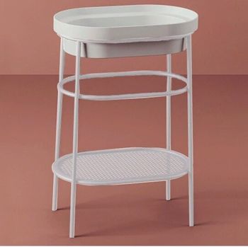 Консоль Artceram Fuori Scala металлическая для овальной раковины цвет белый матовый ACA055 05 — фото 3, Консоли для раковины