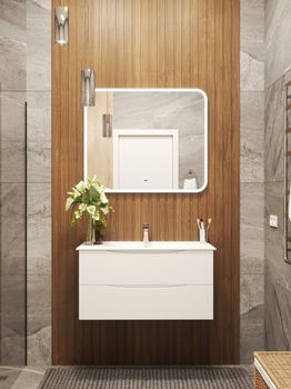 BOND M39ZE-10080 Зеркало прямоугольное 100х80см с LED подсветкой и сенсорным диммером — фото 9, Зеркала в ванную комнату