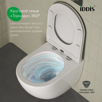 Унитаз подвесной безободковый IDDIS Axes (AXERDSEi25) — фото 1, Подвесные унитазы