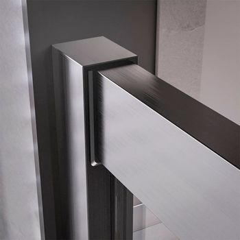 Душевой угол Veconi Premium Trento PTC-20GR, 1200Х900x2000, брашированный графит, стекло прозрачное PTC20-GR-12090-01-C4 — фото 3, Душевые уголки