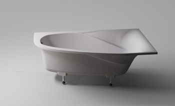 Ванна СЕЛЕНА пустая, литой мрамор, правая 1700х1000 01010040 — фото 2, Ванны