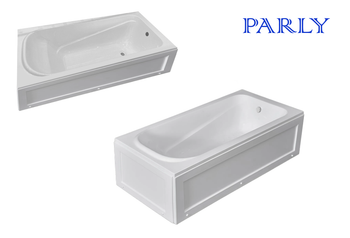 Ванна акриловая с каркасом БЕЗ экрана ORTIZ (1500x750x580) приставная, белая PARLY CT10817 — фото 2, Акриловые ванны