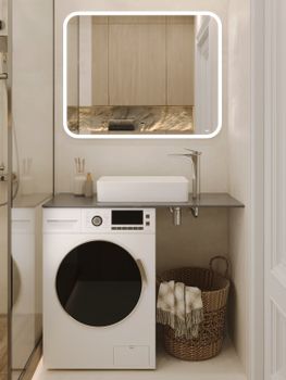 BOND M39ZE-10080 Зеркало прямоугольное 100х80см с LED подсветкой и сенсорным диммером — фото 27, Зеркала в ванную комнату