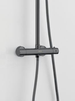 BOND B12-8277 Душевая стойка с термостатом и тропическим душем — фото 12, Душевые стойки