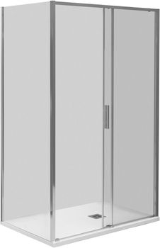 Душевая дверь Aquanet Pleasure Evo 120 AE65-N120-CT профиль хром, прозрачное стекло — фото 9, Душевые двери в нишу