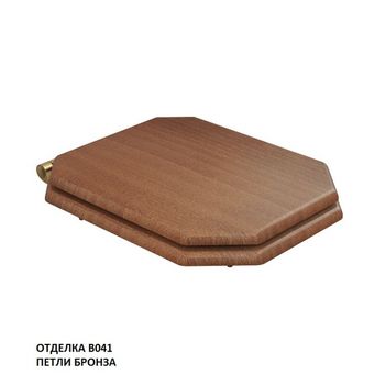 сиденье для унитаза TEMPO-47 с механизмом плавного закрывания, бронза KFm-47B-B041 — фото 1, Сиденья для унитаза