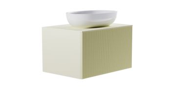 Тумба М-40 70см 1ящ RAL1013 мат./волна, раковина Атрия бел гл, столешница Solid в цвете 4631177714733 — фото 3, Тумбы с раковиной