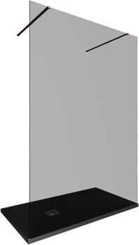 Душевая перегородка Allen Brau Infinity 2 140 3.21054.60.T медь браш — фото 1, Душевые перегородки