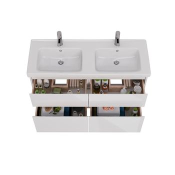 Товар: Тумба Lemark COMBI 125 см под 2 раковины, подвесная/напольная,4 ящика, цвет корпуса, фасада: Белый г LM03C125T - фото 2 Тумба Lemark COMBI 125 см под 2 раковины, подвесная/напольная,4 ящика, цвет корпуса, фасада: Белый г LM03C125T — фото 2, Тумбы под раковину